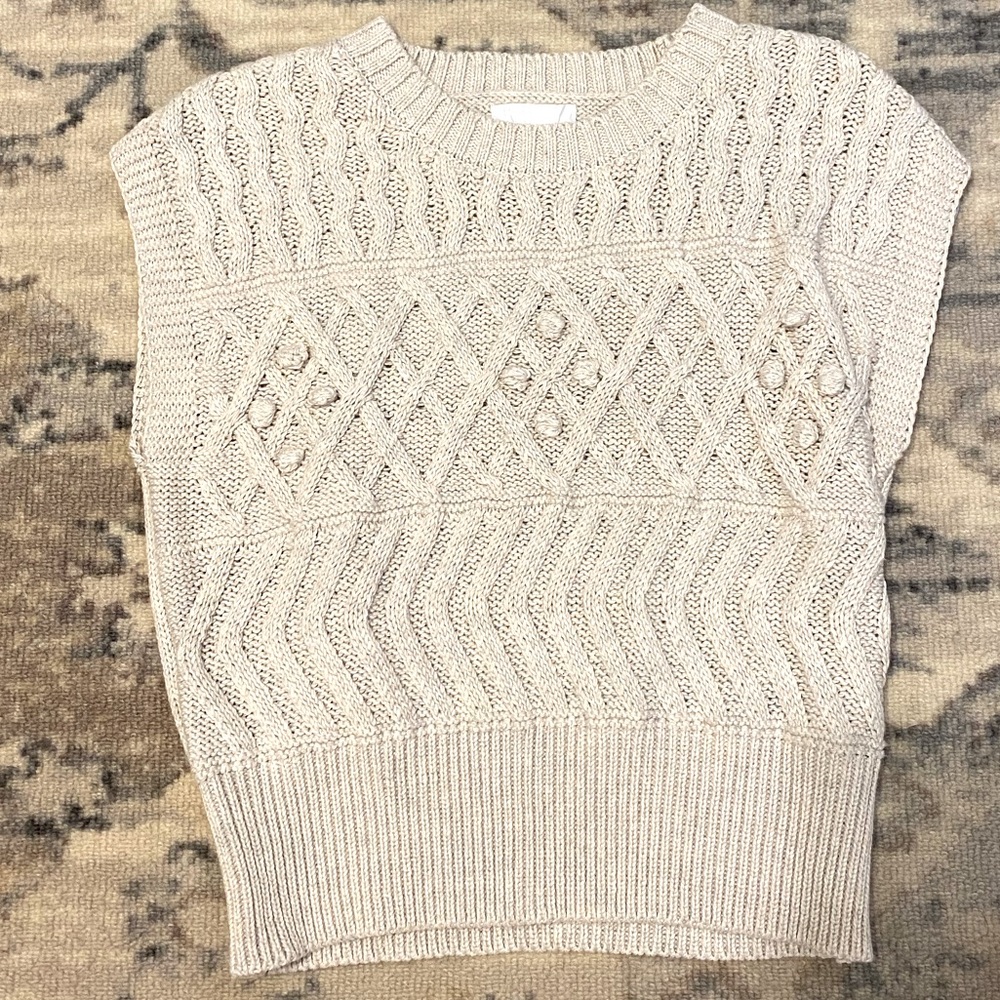 Pure collection preppy cream sweater vest ✨